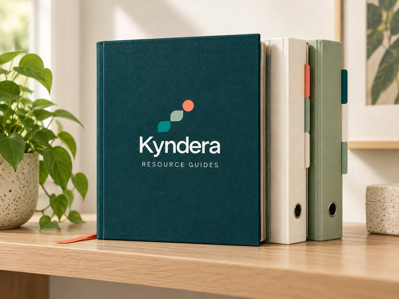 Kyndera-branded resource guide binders